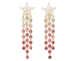 (���) �P�C�g�X�y�[�h �R�X���X �X�^�[ �t�����W �C�������O�X Kate Spade New York Cosmos Star Fringe Earrings Red Multi