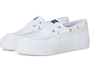 (���) �X�y���[ �L�b�Y �o�n�} �v���b�g�t�H�[�� (���g�� �L�b�h/�r�b�O �L�b�h) Sperry kids Bahama Platform (Little Kid/Big Kid) White 1