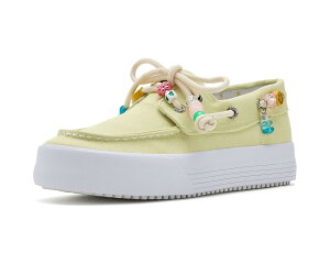 (���) �X�y���[ �L�b�Y �o�n�} �v���b�g�t�H�[�� (���g�� �L�b�h/�r�b�O �L�b�h) Sperry kids Bahama Platform (Little Kid/Big Kid) Lemon With Beads