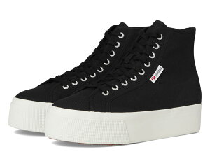 (���) �X�y���K ���j�Z�b�N�X 2708 HI �g�b�v Superga unisex 2708 Hi Top Black/F White