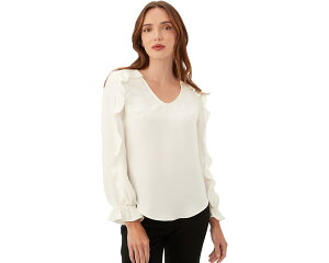 (���) �g���[�i�^�[�N ���f�B�[�X �A�E�� �g�b�v Trina Turk women Owl Top Whitewash