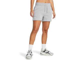 (���) �A���_�[�A�[�}�[ ���f�B�[�X ���C�o�� �t���[�X �V���[�c Under Armour women Rival Fleece Shorts Mod Gray Light Heather/White