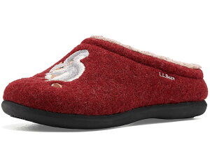 (���) �G���G���r�[�� ���f�B�[�X �f�C�u���C�N �X�J�t ���`�[�t 2 L.L.Bean women Daybreak Scuff Motif 2 Deep Red/Squirrels
