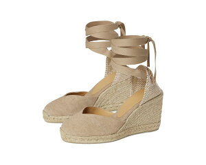 (���) �J�X�^�j�G�[�� ���f�B�[�X �L�A�� 80 �E�� �E�F�b�W �G�X�p�h���[�� CASTANER women Chiara 80 mm Wedge Espadrille Sand
