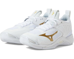 (���) �~�Y�m ���f�B�[�X �E�F�[�u ���[�����^�� 2 Mizuno women Wave Momentum 2 White/Gold