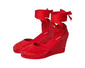 (���) �\���h�X ���f�B�[�X ���U�[ �}���Z�C�� �E�F�b�W Soludos women Leather Marseille Wedge Flamenco Red
