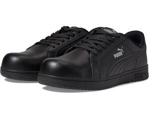 (���) �v�[�} �Z�[�t�e�B�[ �����Y �A�C�R�j�b�N ���U�[ ���E ASTM SD PUMA Safety men Iconic Leather Low ASTM SD Black/Black