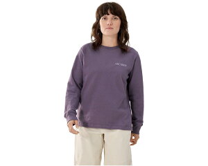 (���) ���f�B�[�X �N���b�O �R�b�g�� �o�[�h �N���[ �����O �X���[�u Arcteryx women Kragg Cotton Bird Crew Long Sleeve Light Moondrop