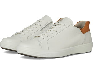 (���) �G�R�[ �����Y �\�t�g 7 �C�[�W�[ �X���b�v �X�j�[�J�[ ECCO men Soft 7 Easy Slip Sneaker White/Lion