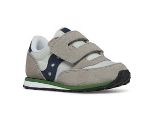 (���) �T�b�J�j�[ �L�b�Y �W���Y �t�b�N ���[�v �X�j�[�J�[ (�g�h���[/���g�� �L�b�h) Saucony kids Jazz Hook  Loop Sneaker (Toddler/Little Kid) Grey/Navy/Green