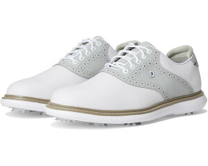 (���) �t�b�g�W���C �����Y �g���f�B�V�����Y �S���t �V���[�Y- �v���r�A�X �V�[�Y�� FootJoy men Traditions Golf Shoes- Previous Season White/Grey/White