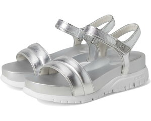 (���) �R�[���n�[�� ���f�B�[�X �[���O�����h �A���N�� �X�g���b�v �T���_�� Cole Haan women Zerogrand Ankle Strap Sandals Silver Metallic/White