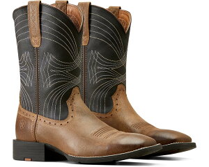 (���) �A���A�b�g �����Y �X�|�[�c ���C�h �X�N�G�A �g�D �E�F�X�^�� �u�[�c Ariat men Sport Wide Square Toe Western Boots Barley Brown