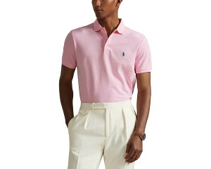 (���) �����t���[���� �����Y �N���V�b�N �t�B�b�g �X�g���b�` ���b�V�� �|�� �V���c Polo Ralph Lauren men Classic Fit Stretch Mesh Polo Shirt Carmel Pink