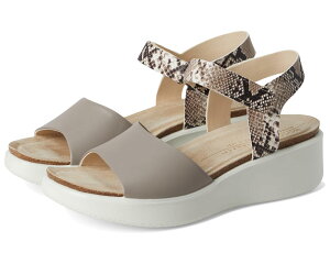 (���) �G�R�[ ���f�B�[�X �t���[�g �E�F�b�W �R���N �T���_�� ECCO women Flowt Wedge Cork Sandal Moonrock/Python
