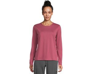(���) �G���G���r�[�� ���f�B�[�X �s�} �N���[ �l�b�N �����O �X���[�u L.L.Bean women Pima Crew Neck Long Sleeve Muted Plum