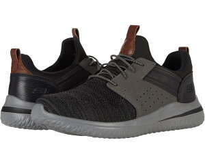 (���) �X�P�b�`���[�Y �����Y �f���\�� 3.0 - �V�P�C�_ SKECHERS men Delson 3.0 - Cicada Black/Gray