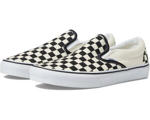 (���) �o���Y ���j�Z�b�N�X �N���V�b�N �X���b�|�� ���C�h Vans unisex Classic Slip-On Wide Checkerboard Black/Classic White