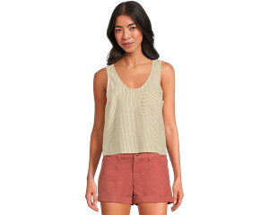 (���) ���f�B�[�X �^�[�W �w���v �{�^�� �o�b�N �^���N ToadCo women Taj Hemp Button Back Tank Barley Railroad Stripe