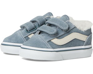 (���) �o���Y �L�b�Y �I�[���h �X�N�[�� V (�C���t�@���g/�g�h���[) Vans kids Old Skool V (Infant/Toddler) Suede Sherpa Stormy Weather