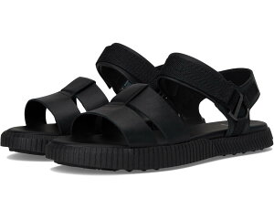 (���) �\���� ���f�B�[�X �I�i �A���N�� �X�g���b�v �t���b�c �T���_�� SOREL women Ona Ave Ankle Strap Flat Sandals Black/Black