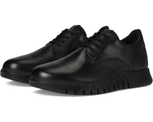 (���) �G�R�[ �����Y �O���[�u �X�^�W�I �v���[�� �g�D �X�j�[�J�[ ECCO men Gruuv Studio Plain Toe Sneaker Black/Black