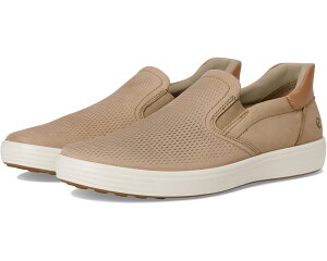 (���) �G�R�[ �����Y �\�t�g 7 �C�[�W�[ �X���b�v �I�� �X�j�[�J�[ ECCO men Soft 7 Easy Slip On Sneaker Nutmeg Brown/Cashmere