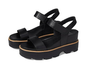 (���) �\���� ���f�B�[�X �W���A�j�[ Iv Y �X�g���b�v �E�F�b�W SOREL women Joanie IV Y Strap Wedge Black/Sea Salt