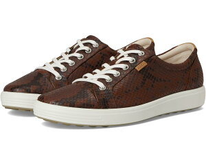 (���) �G�R�[ ���f�B�[�X �\�t�g 7 �X�j�[�J�[ ECCO women Soft 7 Sneaker Mink/Black/Coffee Reptile Print