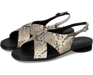 (���) �G�R�[ ���f�B�[�X �X�J���v �A���o 25 �X�����O�o�b�N �T���_�� ECCO women Sculpted Alba 25 Slingback Sandal Dark Clay Snake Print
