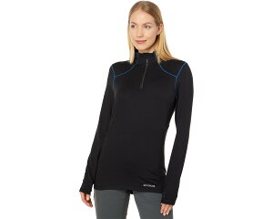 (���) �z�b�g�`�� ���f�B�[�X �N���}-�g���b�N �W�b�v-�e�B�[ Hot Chillys women Clima-Trek Zip-Tee Black