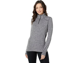 (���) �z�b�g�`�� ���f�B�[�X �N���}-�g���b�N �W�b�v-�e�B�[ Hot Chillys women Clima-Trek Zip-Tee Grey Heather