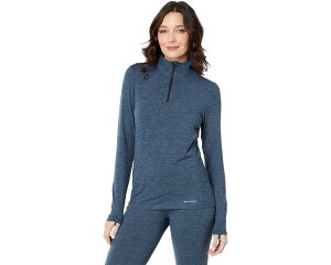 (���) �z�b�g�`�� ���f�B�[�X �N���}-�g���b�N �W�b�v-�e�B�[ Hot Chillys women Clima-Trek Zip-Tee Nightfall Heather
