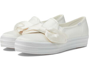 (���) �P�b�Y ���f�B�[�X �g���v�� �f�b�J�[ Keds women Triple Decker White Bow Celebrations