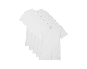 (���) �����t���[���� �����Y 5-�p�b�N �X���� �t�B�b�g V�l�b�N Polo Ralph Lauren men 5-Pack Slim Fit V-Necks White/Cruise Navy Pony Player