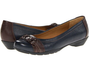 (���) �R���t�H�[�e�B���@ ���f�B�[�X �|�[�W�[ - �\�t�g �X�|�b�c Comfortiva women Posie - Soft Spots Navy/Chocolate Velvet Sheep Nappa