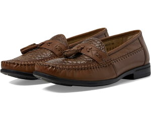 (���) �i�� �u�b�V�� �����Y �X�g���t�H�[�h �E�[�u�� ���b�N �g�D ���[�t�@�[ Nunn Bush men Strafford Woven Moc Toe Loafer Cognac