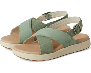 (���) �L�[�� ���f�B�[�X �G�� ���O�[ �N���X �X�g���b�v KEEN women Elle Luxe Cross Strap Granite Green/Granite Green
