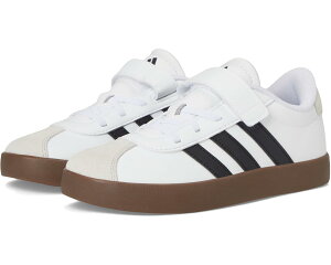 (���) �A�f�B�_�X �L�b�Y Vl �R�[�g 3.0 �G���X�e�B�b�N ���[�X �V���[�Y (���g�� �L�b�h) adidas kids VL Court 3.0 Elastic Lace Shoes (Little Kid) White/Black/Grey
