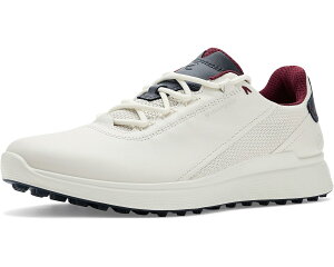 (���) �G�R�[ �S���t �����Y S �J�W���A�� ���[�X �E�H�[�^�[�v���[�t �S���t �V���[�Y ECCO Golf men S Casual Lace Waterproof Golf Shoe White/Marine