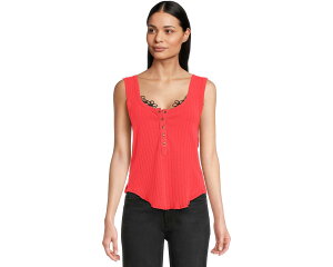 (���) �t���[�s�[�v�� ���f�B�[�X �P�A �u���C�\�� �w�����[ �^���N Free People women Care Bryson Henley Tank Firey Red