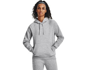 (���) �A���_�[�A�[�}�[ ���f�B�[�X ���C�o�� �t���[�X �u�[�f�B Under Armour women Rival Fleece Hoodie Mod Gray Light Heather/White