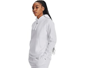 (���) �A���_�[�A�[�}�[ ���f�B�[�X ���C�o�� �t���[�X �u�[�f�B Under Armour women Rival Fleece Hoodie White/Black