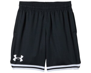 (���) �A���_�[�A�[�}�[ �L�b�Y 7-�C���` �y���~�^�[ �o�X�P�b�g�{�[�� �V���[�c Under Armour kids 7-Inch Perimeter Basketball Shorts Black/White