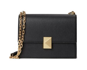 (���) �P�C�g�X�y�[�h �f�R �y�u���h ���U�[ �`�F�C�� �V�����_�[ Kate Spade New York Deco Pebbled Leather Chain Shoulder Black