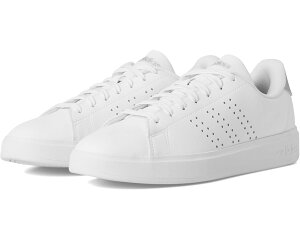 (���) �A�f�B�_�X ���f�B�[�X �A�h�o���e�[�W 2.0 adidas women Advantage 2.0 White/Grey/Silver Metallic
