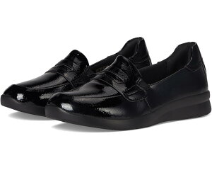 (���) �N���[�N�X ���f�B�[�X �y�j�[ Clarks women Ellowyn Penny Black Crinkle Patent Synthetic