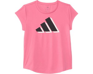 (���) �A�f�B�_�X �L�b�Y �L���b�v �X���[�u �|�[���[ �e�B�[ (�r�b�O �L�b�h) adidas kids Cap Sleeve Poly Tee (Big Kid) Pink Fusion
