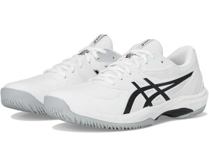 (���) �A�V�b�N�X �����Y �Q�[�� FF �e�j�X �V���[�Y ASICS men Game FF Tennis Shoes White/Black