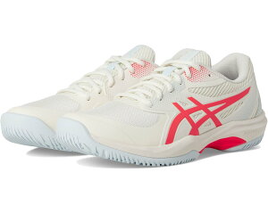 (���) �A�V�b�N�X ���f�B�[�X �Q�[�� FF �s�b�N���{�[�� ASICS women Game FF Pickleball Cream/Flash Red